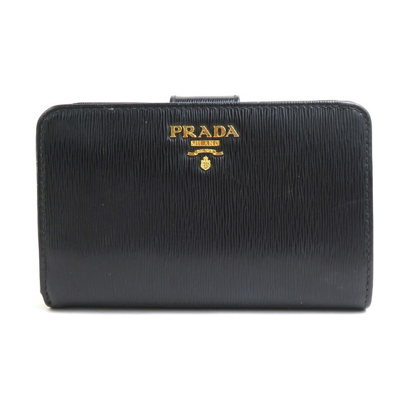 Prada Fold Black Wallet Leather - Picture 1 of 4